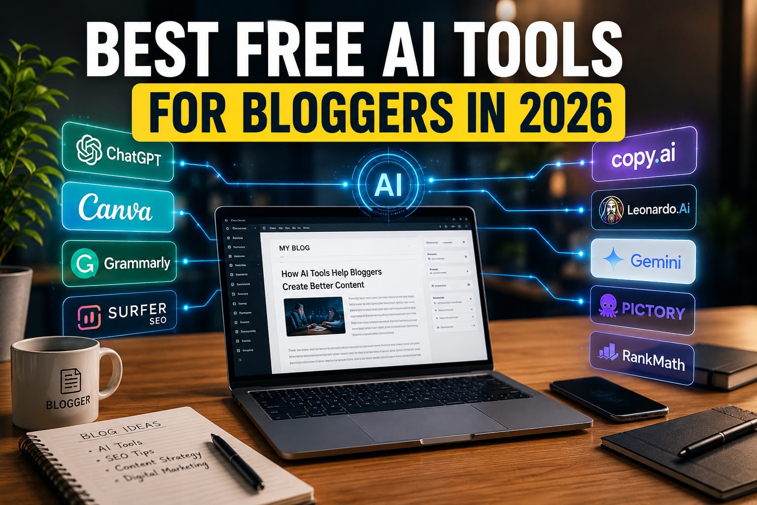 Best Free AI Tools for Bloggers in 2026
