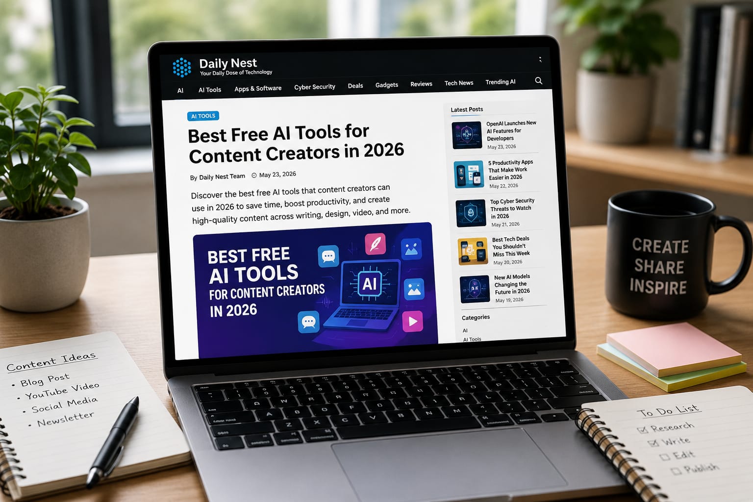 Best Free AI Tools for Content Creators in 2026